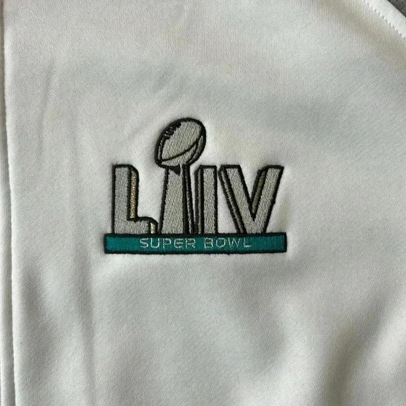 Cutter and Buck Jacket White and Gray NFL Football Super Bowl LIV Zip up Jacket - Picture 2 of 8